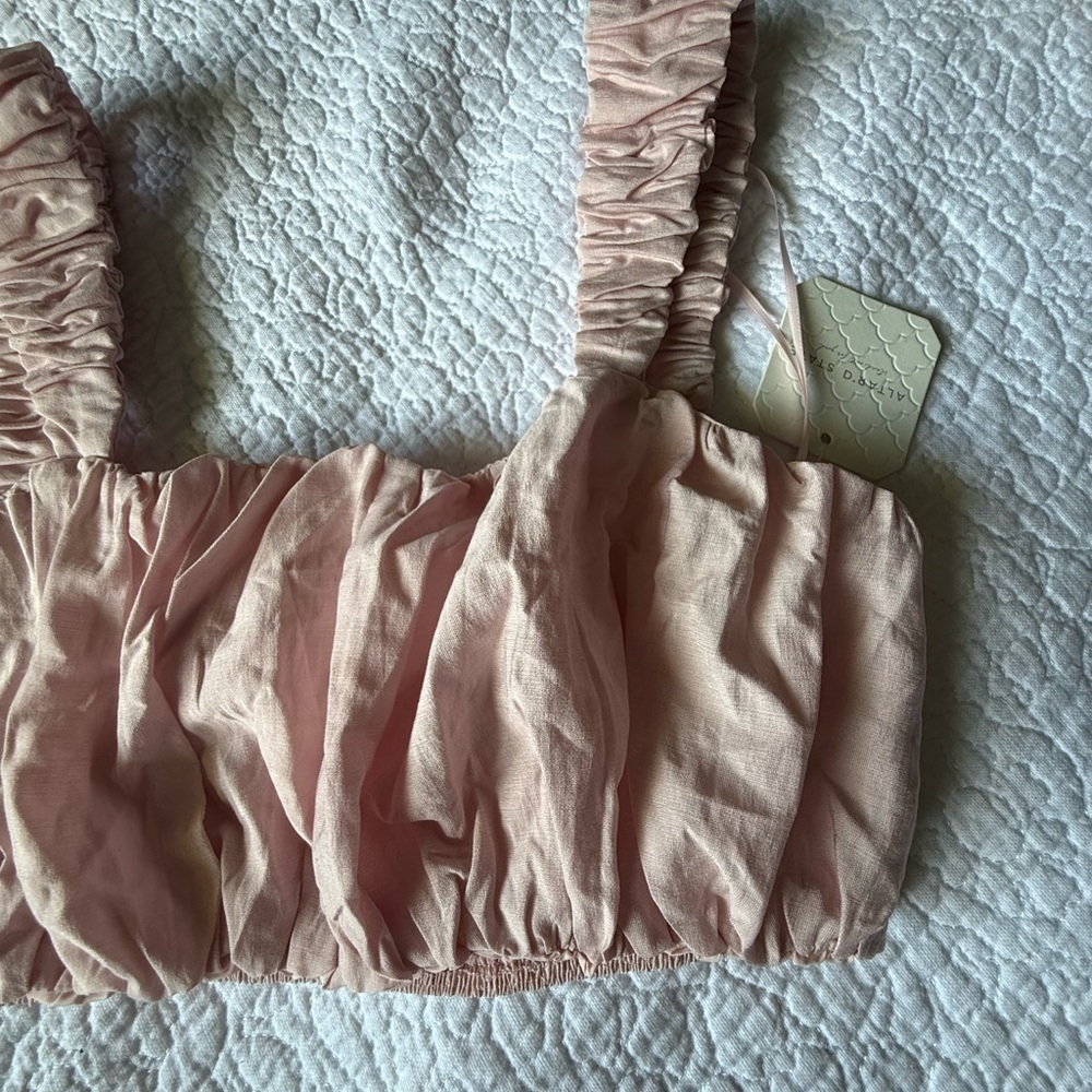 Altar'd State Blush Ruched Top - Picture 5 of 9